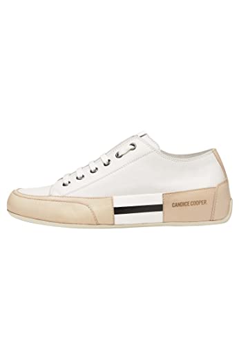 Candice Cooper Rock Patch S-Sneakers aus Leder in Vintage-Optik, weiß 39 im Sale